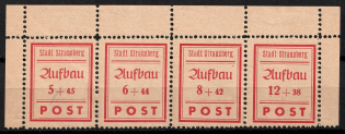 1946 Strausberg (Berlin), Germany Local Post, Se-tenant (Mi. 34 A- 37 A, Full Set, MNH)