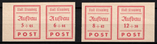 1946 Strausberg (Berlin), Germany Local Post, Se-tenant (Mi. 34 B- 37 B, Full Set, MNH)