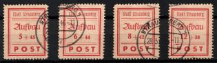 1946 Strausberg (Berlin), Germany Local Post (Mi. 34 A - 37 A, Full Set, Canceled, CV $30)