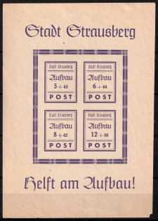 1946 Strausberg (Berlin), Germany Local Post, Souvenir Sheet (Mi. Bl. 1 I, CV $40)