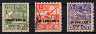 1946 Eilenburg (Saxony), Germany Local Post (Mi. IV A - VI A, Unofficial Issue, Full Set, Canceled, CV $20)