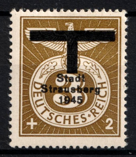 1945 3pf Strausberg (Berlin), Germany Local Post (Mi. 8, Unofficial Issue, Signed, MNH)