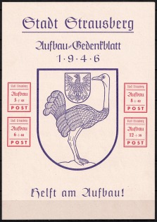 1946 Strausberg (Berlin), Germany Local Post, Souvenir Sheet (Mi. Bl. 3, Unofficial Issue, CV $80)