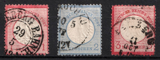 1872 German Empire, Germany (Mi. 4 - 5, 9, Canceled, CV $70)
