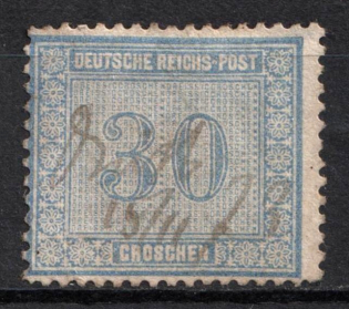 1872 30gr German Empire, Germany (Mi. 13, Canceled, CV $980)