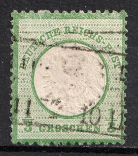 1872 1/3gr German Empire, Germany (Mi. 17 b, Canceled, CV $160)