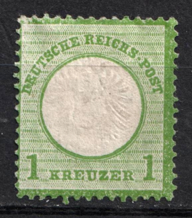 1872 1kr German Empire, Large Breast Plate, Germany (Mi. 23 b, CV $160)