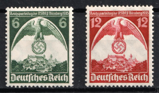1935 Third Reich, Germany (Mi. 586 - 587, Full Set, CV $30, MNH)