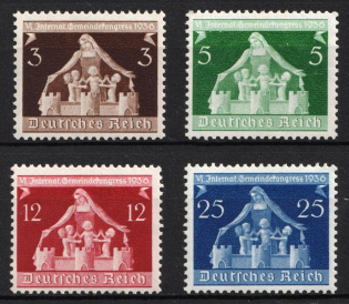 1936 Third Reich, Germany (Mi. 617 - 620, Full Set, CV $30, MNH)