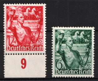 1938 Third Reich, Germany (Mi. 660 - 661, Full Set, CV $30, MNH)