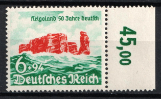 1940 Third Reich, Germany (Mi. 750, Plate Number '45,00', Full Set, CV $40, MNH)