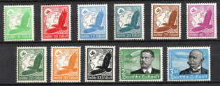 1934 Third Reich, Germany (Mi. 529 x - 539 x, Full Set, CV $130)