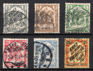 1905 German Empire, Germany, Official Stamps (Mi. 9 - 14, Full Set, Canceled, CV $250)