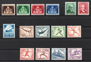 1936 Third Reich, Germany (Full Sets, CV $50)
