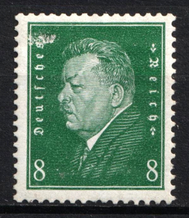 1928 8pf Weimar Republic, Germany (Mi. 412 y, CV $100)