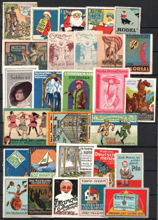 Germany, Stock of Cinderellas, Non-Postal Stamps, Labels, Advertising, Charity, Propaganda (#113A)