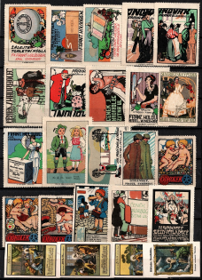 Germany, Europe, Stock of Cinderellas, Non-Postal Stamps, Labels, Advertising, Charity, Propaganda (#146A)