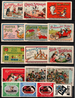 Germany, Stock of Cinderellas, Non-Postal Stamps, Labels, Advertising, Charity, Propaganda (#149A)