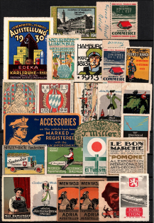 Germany, Europe & Overseas, Stock of Cinderellas, Non-Postal Stamps, Labels, Advertising, Charity, Propaganda (#144A)