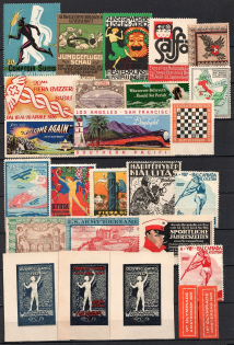 United States, Europe, Stock of Cinderellas, Non-Postal Stamps, Labels, Advertising, Charity, Propaganda (#117B)