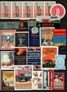 United States, Europe, Stock of Cinderellas, Non-Postal Stamps, Labels, Advertising, Charity, Propaganda (#129A)