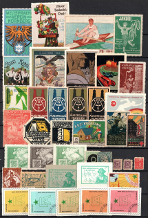 Worldwide, Stock of Cinderellas, Non-Postal Stamps and Labels, Advertising, Charity, Propaganda (#103A)