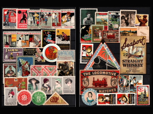 Worldwide Trains, Airplanes, Ships, Stock of Cinderellas, Non-Postal Stamps and Labels, Advertising, Charity, Propaganda (#138)