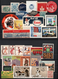 Germany, Europe, Stock of Cinderellas, Non-Postal Stamps, Labels, Advertising, Charity, Propaganda (#155A)