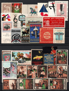 Germany, Europe & Overseas, Stock of Cinderellas, Non-Postal Stamps, Labels, Advertising, Charity, Propaganda (#163A)