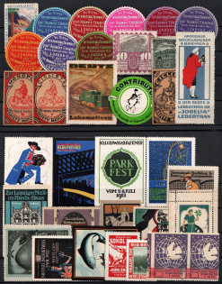 Germany, Great Britain, Europe, Stock of Cinderellas, Non-Postal Stamps, Labels, Advertising, Charity, Propaganda (#157A)