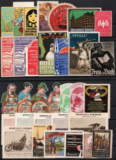 Nuremberg Sports Ground, Germany, Europe, Stock of Cinderellas, Non-Postal Stamps, Labels, Advertising, Charity, Propaganda (#197A)
