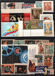 Germany, Spain, France, Europe, Stock of Cinderellas, Non-Postal Stamps, Labels, Advertising, Charity, Propaganda (#172A)