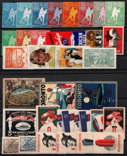 Germany, Switzerland, Europe, United States, Stock of Cinderellas, Non-Postal Stamps, Labels, Advertising, Charity, Propaganda (#173A)