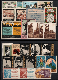 Photography, Stock of Cinderellas, Germany, Europe, United States Non-Postal Stamps and Labels, Advertising, Charity, Propaganda (#192A)