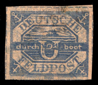 1945 Hela Submarine (U-Boot Hela), Island Mail Fieldpost, Germany (Proof, MULTIPLE Print on Both Sides, Signed)