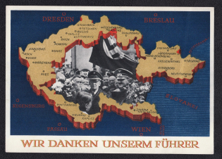 1938 For the Sudetenland Plebiscite, Third Reich, Germany, Postal Card