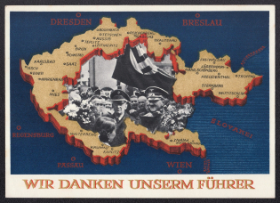 1938 For the Sudetenland Plebiscite, Third Reich, Germany, Postal Card