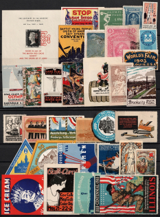 Germany, Europe & Overseas, Stock of Cinderellas, Non-Postal Stamps, Labels, Advertising, Charity, Propaganda (#235A)