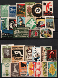 Germany, Europe & Overseas, Stock of Cinderellas, Non-Postal Stamps, Labels, Advertising, Charity, Propaganda (#249A)