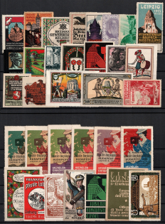 Germany, Hungary, Europe, Stock of Cinderellas, Non-Postal Stamps, Labels, Advertising, Charity, Propaganda (#202A)