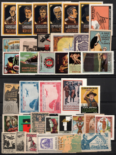 Airplanes, Ships, Navy, Europe, Stock of Cinderellas, Non-Postal Stamps, Labels, Advertising, Charity, Propaganda (#257A)