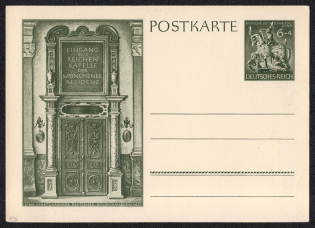 1944 Entrance to the Reich Chapel of the Munich Residence, Third Reich, Germany, Postal Card