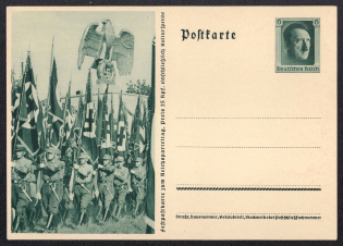 1937 Reich Party Rally of the NSDAP in Nuremberg, Third Reich, Germany, Postal Card