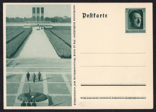 1937 Reich Party Rally of the NSDAP in Nuremberg, Third Reich, Germany, Postal Card