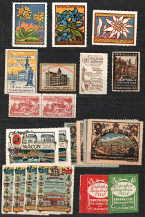 Germany, Europe, Stock of Cinderellas, Non-Postal Stamps and Labels, Advertising, Charity, Propaganda, Souvenir Sheets (#1A)