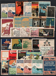 Germany, Stock of Cinderellas, Non-Postal Stamps, Labels, Advertising, Charity, Propaganda (#225A)