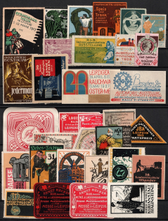 Germany, Stock of Cinderellas, Non-Postal Stamps, Labels, Advertising, Charity, Propaganda (#234A)