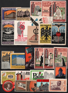 Germany, Stock of Cinderellas, Non-Postal Stamps, Labels, Advertising, Charity, Propaganda (#237A)