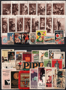 Red Cross, Germany, Europe, Stock of Cinderellas, Non-Postal Stamps, Labels, Advertising, Charity, Propaganda (#231A)