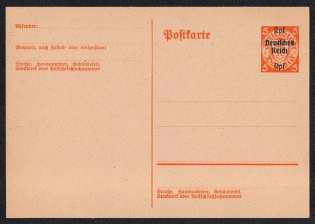 1939 Danzig, Overprint, Third Reich, Germany, Postal Card